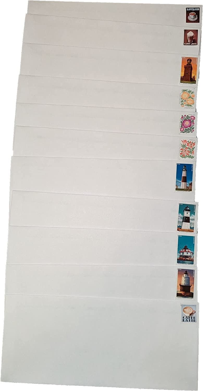 USPS Stamped Envelopes Forever Stamps Postage Attached #10 Self