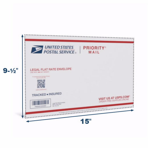 10x Priority Mail Prepaid Flat Rate Legal Envelope