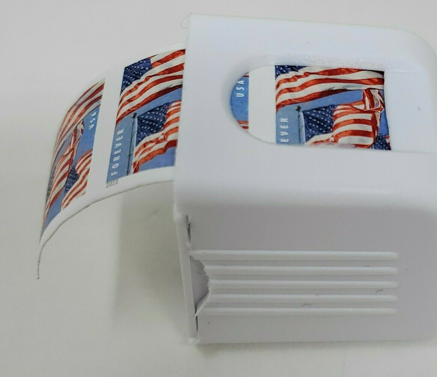 A Roll of 100 Forever Stamp Dispenser, Holder for Stamps Postage